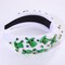 St.Patrick's Day Headband for Women Green Irish Top Hat Headband Crystal Embellished Knotted Headband Green Day Party Costume Headwear Accessories Gifts (Top Hat)